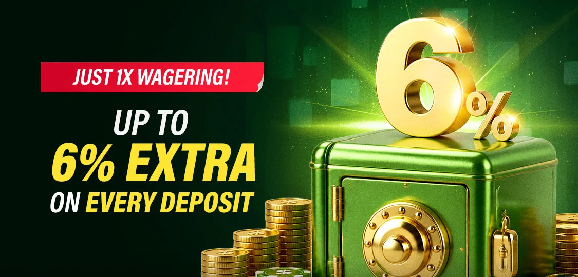 Unlimited Up to 6% Deposit Bonus